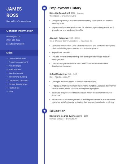 Benefits Consultant Resume