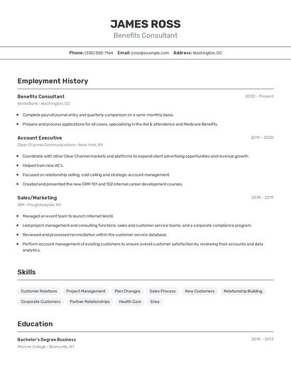 Resume example 2