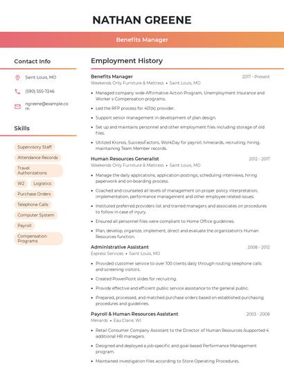 Resume example 3