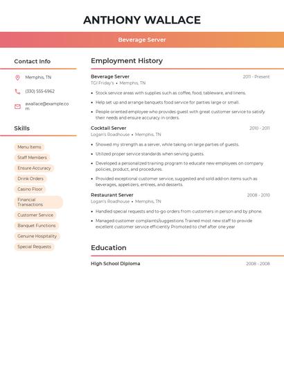 Resume example 3