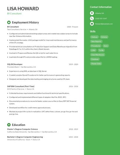 Resume example 4