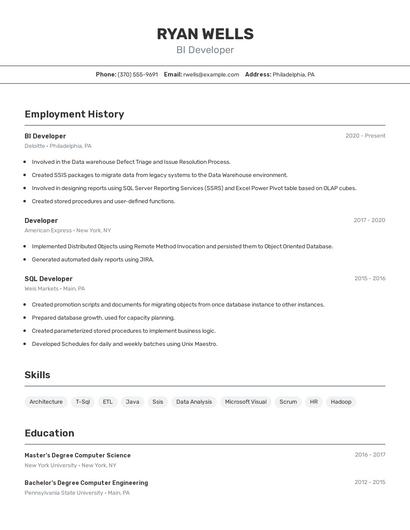 Resume example 2
