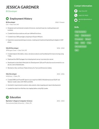 Resume example 5
