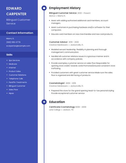 Resume example 4