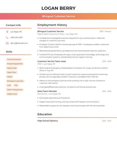 Resume example 3