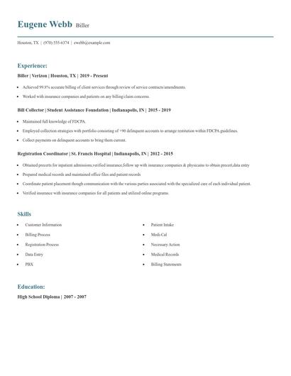 Biller Resume