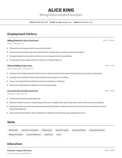 Resume example 2
