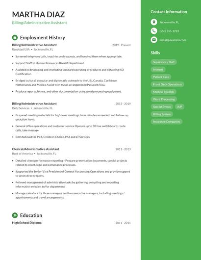 Resume example 4