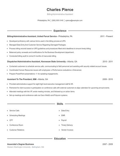 Resume example 1