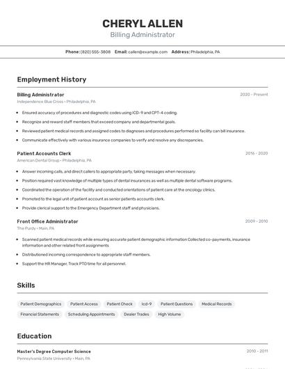 Resume example 2