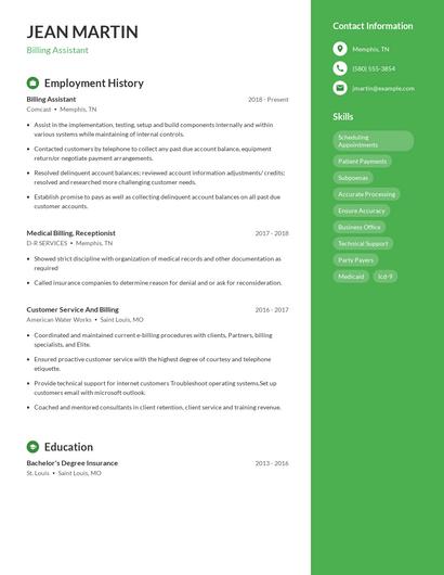 Resume example 4