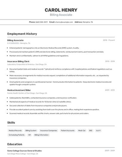 Resume example 2