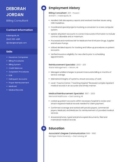 Billing Consultant Resume