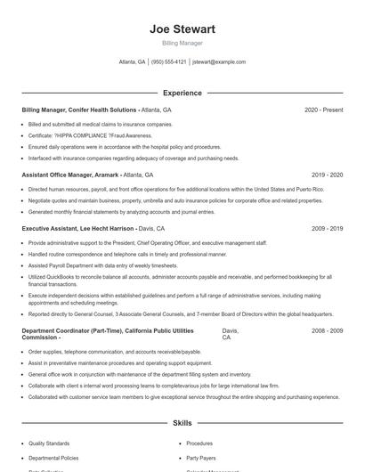 Resume example 1