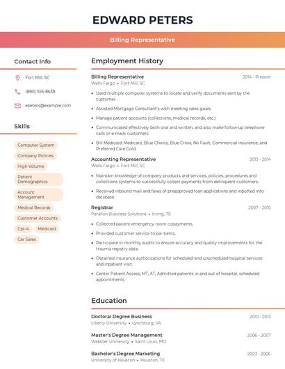 Resume example 3