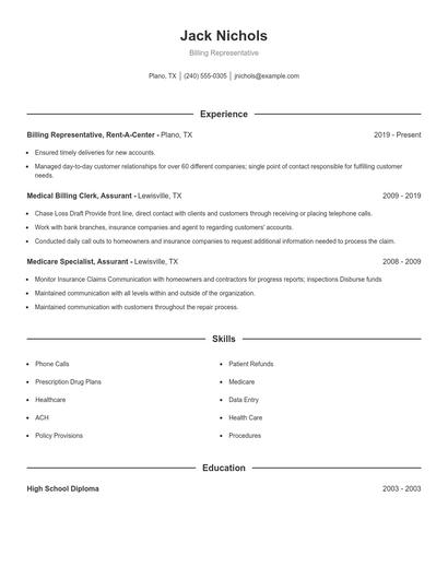 Resume example 1
