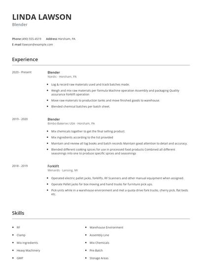 Blender Resume