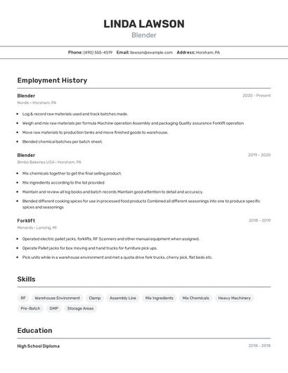 Blender Resume