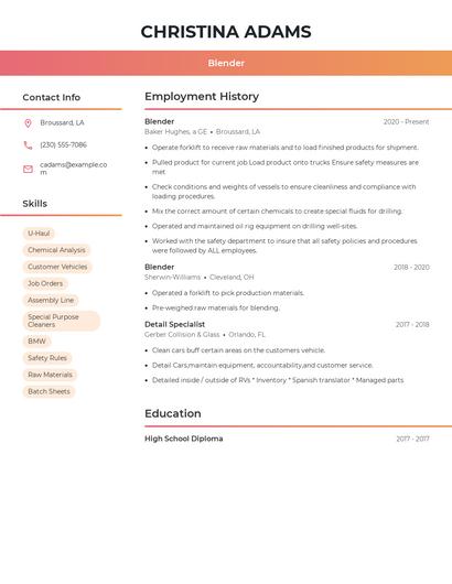 Resume example 3