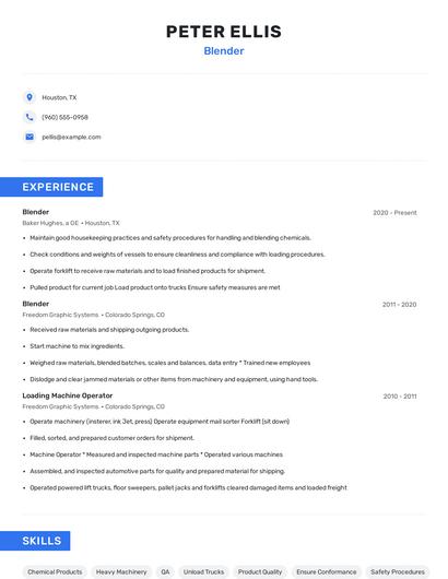 Blender Resume