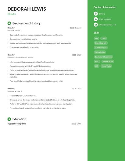 Resume example 5