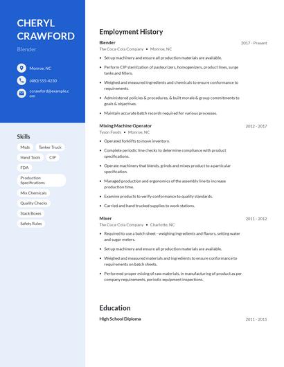 Blender Resume