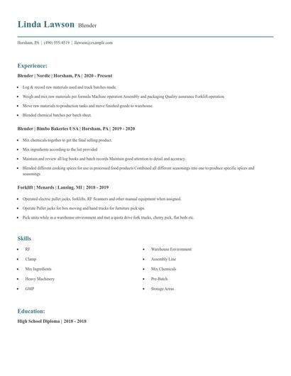 Blender Resume