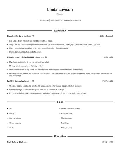 Blender Resume