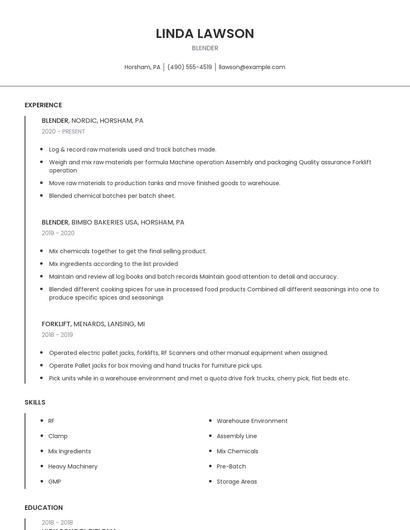 Blender Resume