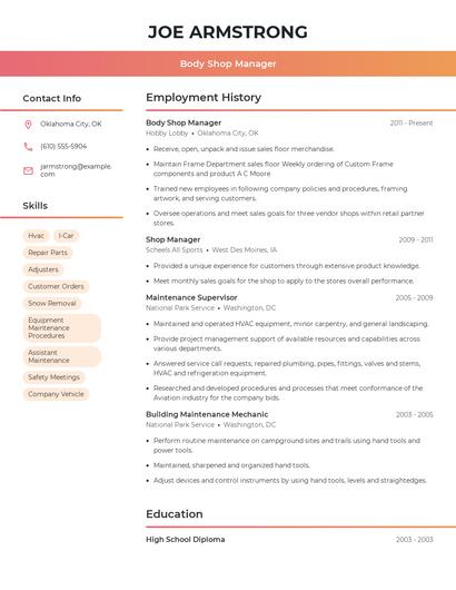Resume example 3