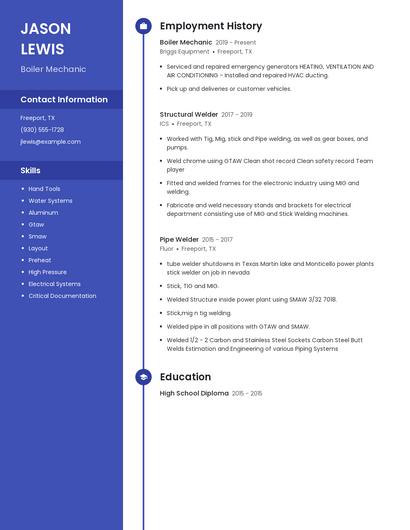 Boiler Mechanic Resume