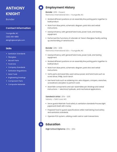 Bonder Resume