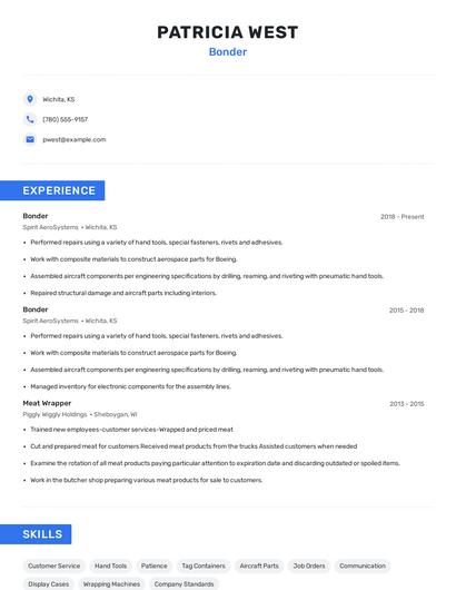 Bonder Resume