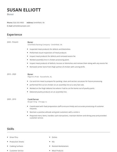 Boner Resume