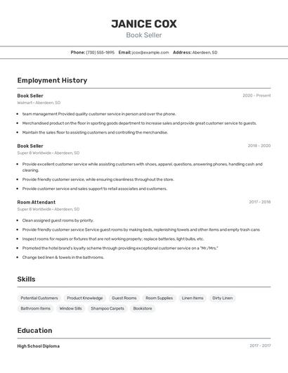 Resume example 2