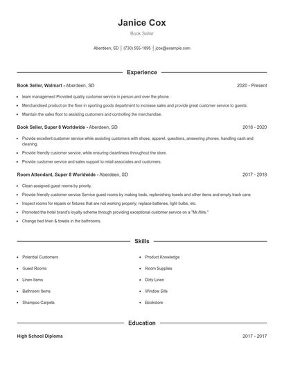 Resume example 1