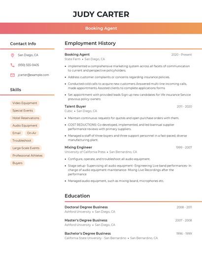 Resume example 3