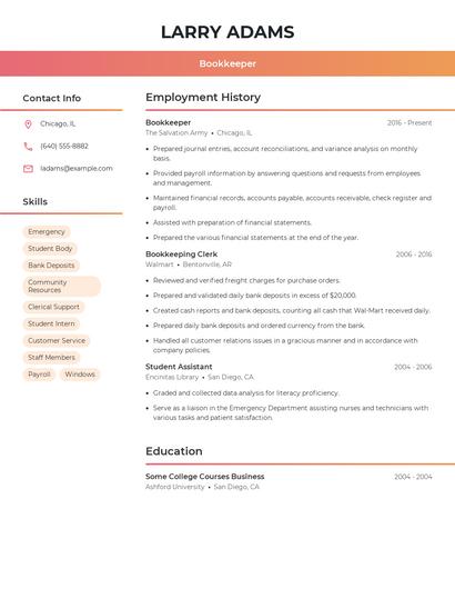 Resume example 3