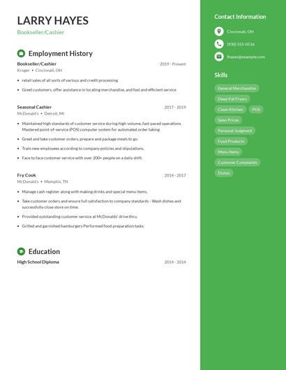 Resume example 4