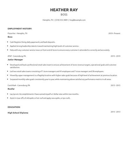 Boss Resume