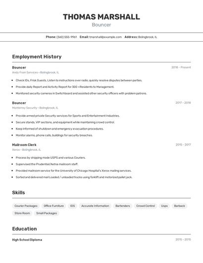 Resume example 2