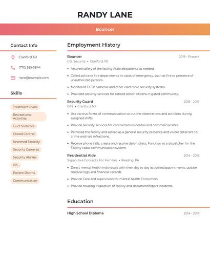 Resume example 3