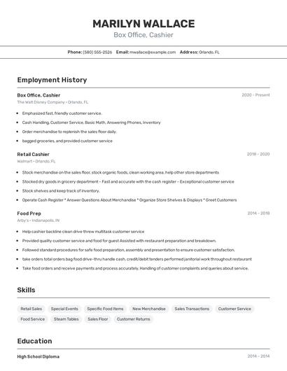 Resume example 2