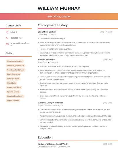 Resume example 3