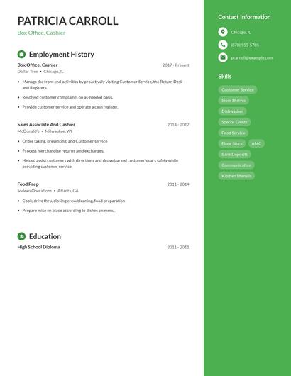 Resume example 5