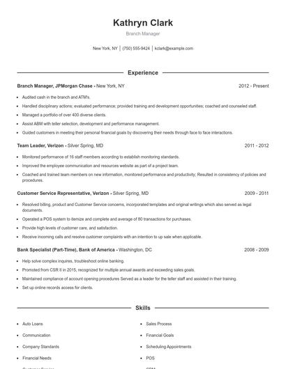 Resume example 1