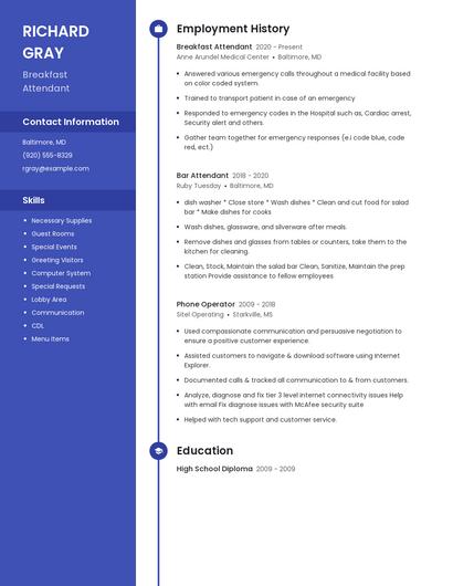 Resume example 5