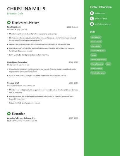 Resume example 5