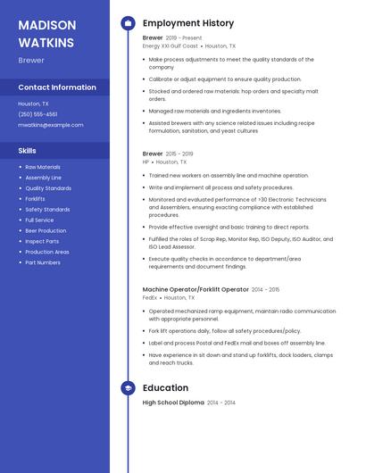 Brewer Resume