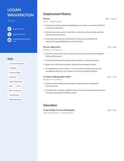Brewer Resume
